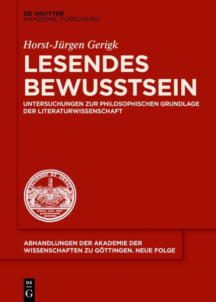 Horst-Jürgen Gerigk Gerigk Lesendes Bewusstsein