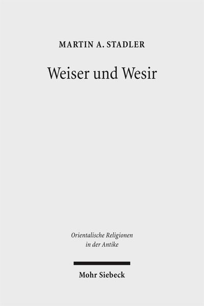 Martin A. Stadler Stadler Weiser und Wesir