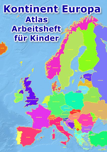 M&M Baciu Baciu Kontinent Europa geographischer Atlas Arbeitsheft für Kinder