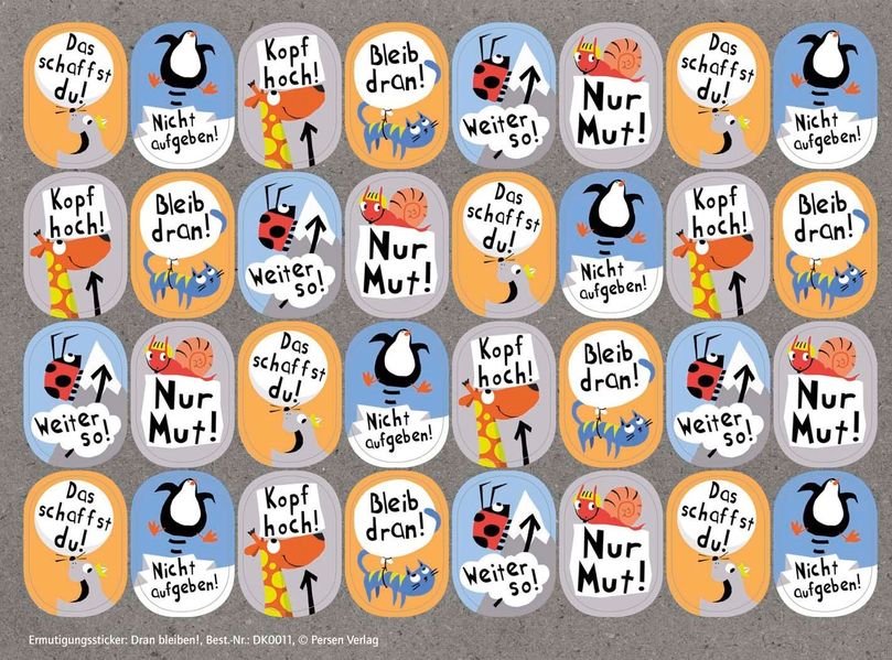 Sticker - exklusiv im Lehrerladen Lehrerladen Ermutigungssticker: Dran bleiben!