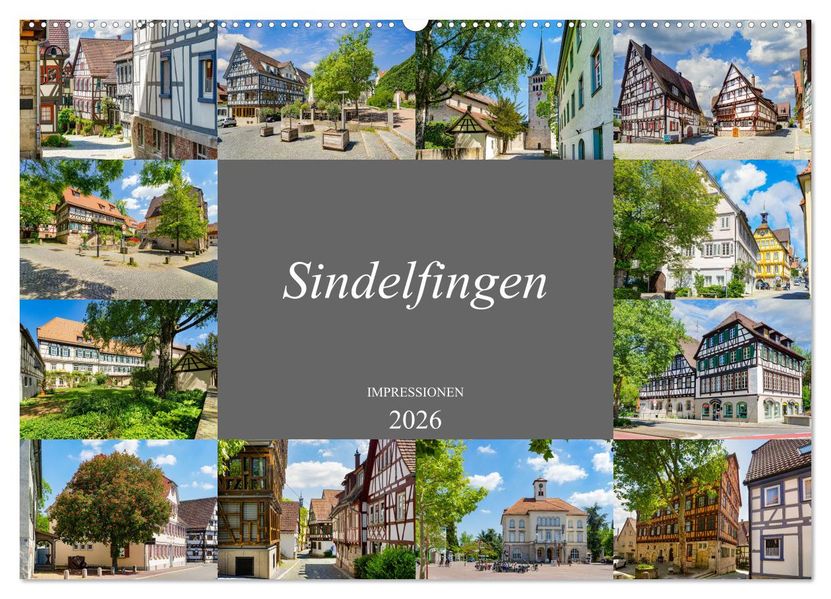 Dirk Meutzner  Sindelfingen Impressionen (Wandkalender 2026 DIN A2 quer), CALVENDO Monatskalender