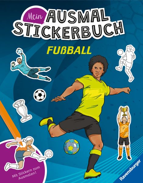 Kranenberg Mein Ausmalstickerbuch - Fußball
