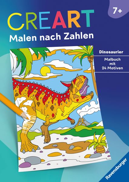  Richter CreArt Malen nach Zahlen ab 7: Dinosaurier