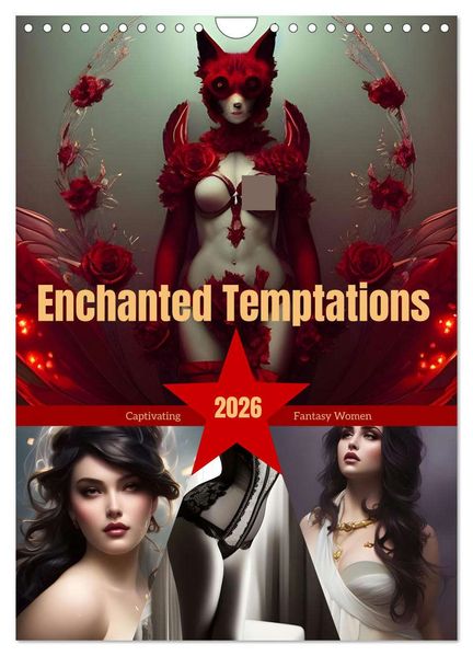 Christine aka stine1  Enchanted Temptations (Wall Calendar 2026 DIN A4 portrait), CALVENDO 12 Month Wall Calendar