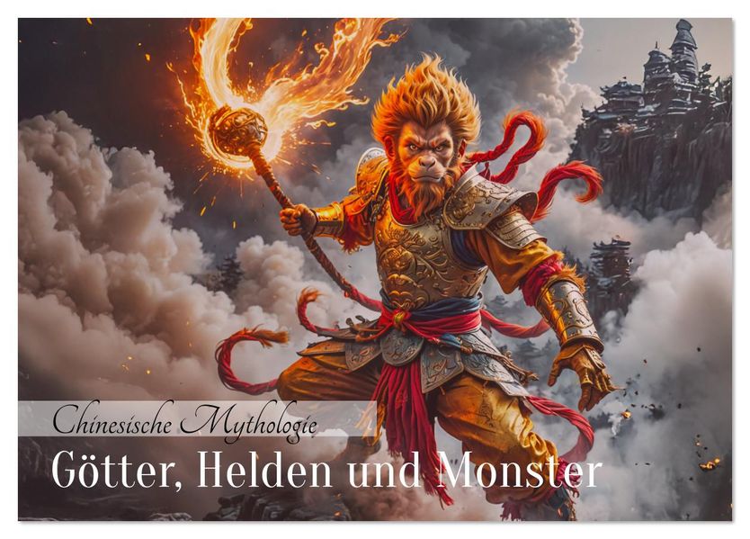 pixs:sell pixs:sell  Chinesische Mythologie - Götter, Helden und Monster (Tischkalender 2026 DIN A5 quer), CALVENDO Monatskalender
