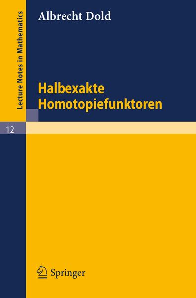 Albrecht Dold Dold Halbexakte Homotopiefunktoren