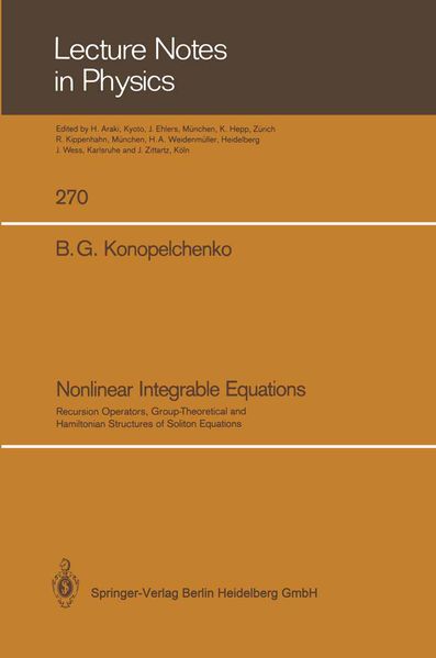 Boris G. Konopelchenko Konopelchenko Nonlinear Integrable Equations