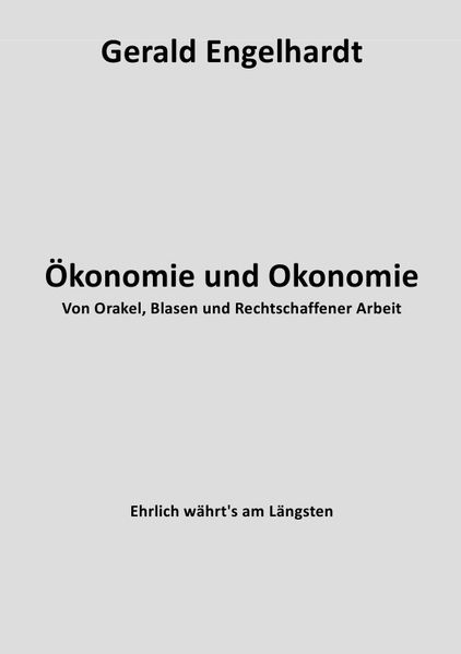 Gerald Engelhardt Engelhardt Ökonomie und Okonomie