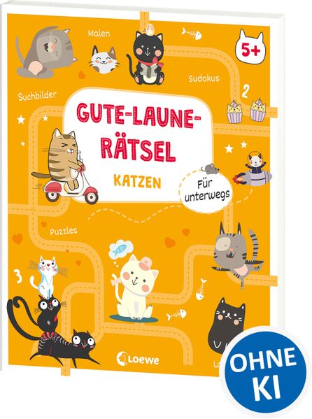  Kamb Gute-Laune-Rätsel für unterwegs - Katzen