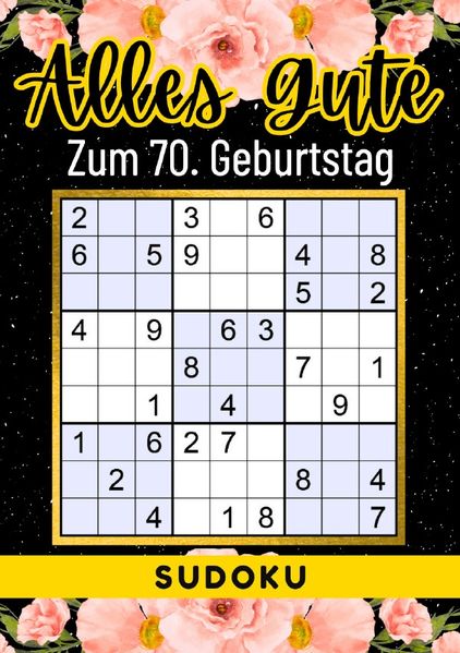 Rätselly Verlag Verlag 70 Geburtstag Geschenk | Alles Gute zum 70. Geburtstag - Sudoku