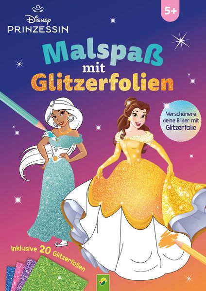   Disney Prinzessin Malspaß mit Glitzerfolien