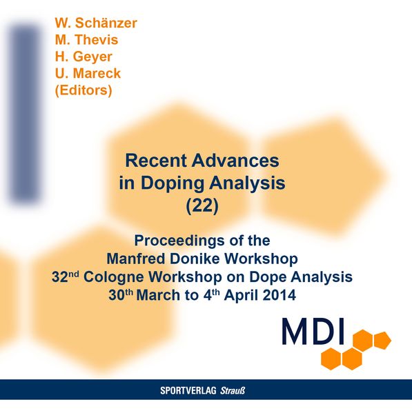  Schänzer Recent Advances in Doping Analysis (22) - CD-Rom