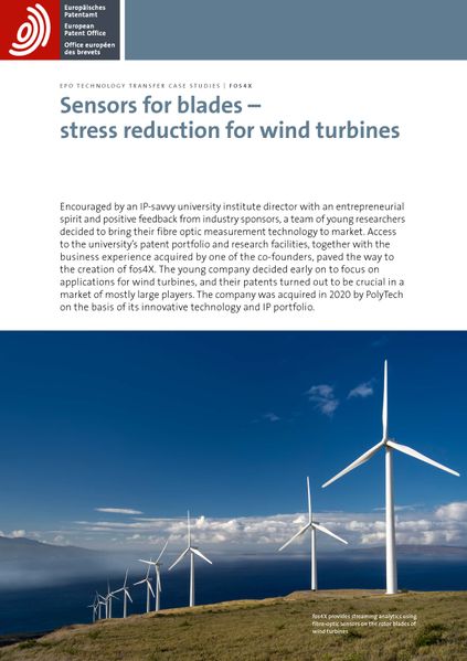   Sensors for blades – stress reduction for wind turbines