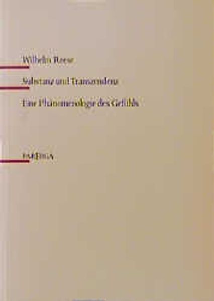 Wilhelm Reese Reese Substanz und Transzendenz