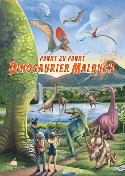 Josef Mickey Müller Müller Punkt-zu-Punkt Dinosaurier Malbuch für Kinder von 7–10 Jahren mit 50 authentischen Ausmalbildern