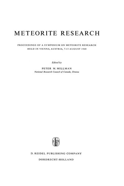  Millman Meteorite Research
