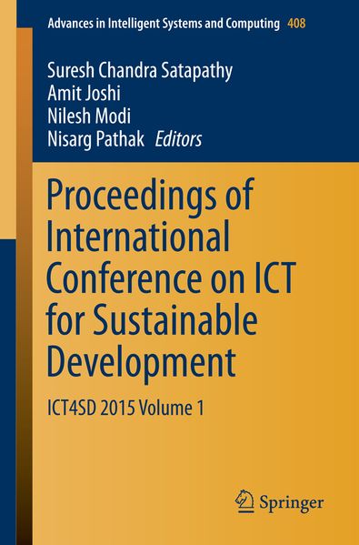  Satapathy Proceedings of International Conference on ICT for Sustainable Development