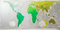 Buch Cover Huge Futuremap - Emerald/Lime/Metallic Khaki magnetic, biegsame Magnetplatte