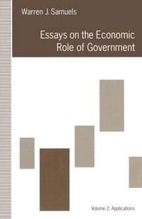 Buch Cover Essays on the Economic Role of Government