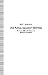 Buch Cover Post-Keynesian Essays in Biography