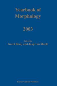 Buch Cover Yearbook of Morphology 2003