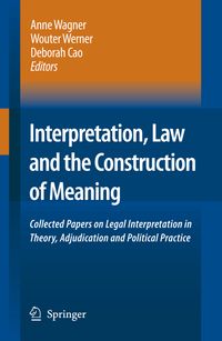 Buch Cover Interpretation, Law and the Construction of Meaning