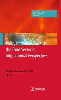 Buch Cover Policy Initiatives Towards the Third Sector in International Perspective