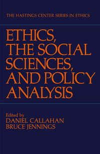 Buch Cover Ethics, The Social Sciences, and Policy Analysis