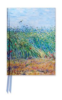 Buch Cover Premium Notizbuch DIN A6: Vincent van Gogh, Getreidefeld mit Mohnblumen und Lerche