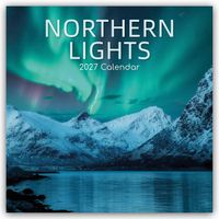 Buch Cover Northern Lights – Nordlicht – Aurora Borealis 2027 – 16-Monatskalender