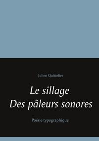 Buch Cover Le sillage des pâleurs sonores