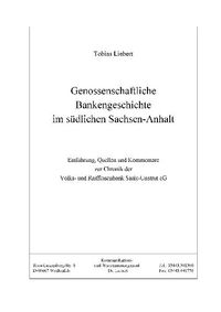 Buch Cover Genossenschaftliche Bankengeschichte im südlichen Sachsen-Anhalt