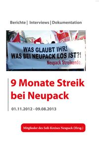 Buch Cover 9 Monate Streik bei Neupack