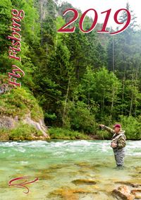 Buch Cover Fliegenfischen / Fly Fishing Wand Kalender 2019