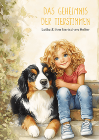 Buch Cover Das Geheimnis der Tierstimmen–Lotta und ihre tierischen Helfer.12 Kurzgeschichten zum Vorlesen und Selberlesen. Ein Kinderbuch ab 4 Jahre, 118 Seiten in A4, mit lehrreichen Botschaften und Bildern