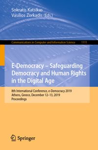 Buch Cover E-Democracy – Safeguarding Democracy and Human Rights in the Digital Age