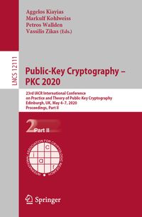 Buch Cover Public-Key Cryptography – PKC 2020