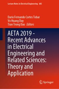 Buch Cover AETA 2019 - Recent Advances in Electrical Engineering and Related Sciences: Theory and Application