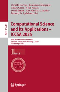 Buch Cover Computational Science and Its Applications – ICCSA 2025