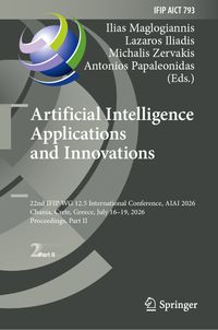 Buch Cover Artificial Intelligence Applications and Innovations