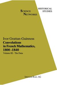 Buch Cover Convolutions in French Mathematics, 1800–1840