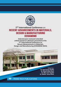 Buch Cover 2nd International Conference on Recent Advancements in Materials, Design & Manufacturing (ICRAMDM)