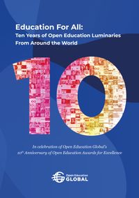 Buch Cover Education For All: Ten years of open education luminaries from around the world
