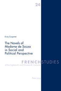 Buch Cover The Novels of Madame de Souza in Social and Political Perspective
