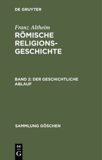 Buch Cover Der geschichtliche Ablauf