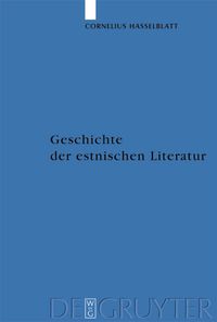 Buch Cover Geschichte der estnischen Literatur