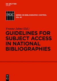 Buch Cover Guidelines for Subject Access in National Bibliographies