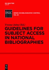 Buch Cover Guidelines for Subject Access in National Bibliographies