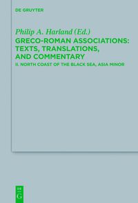 Buch Cover Greco-Roman Associations / North Coast of the Black Sea, Asia Minor