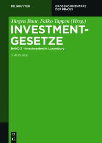 Buch Cover Investmentgesetze / Investmentrecht Luxemburg